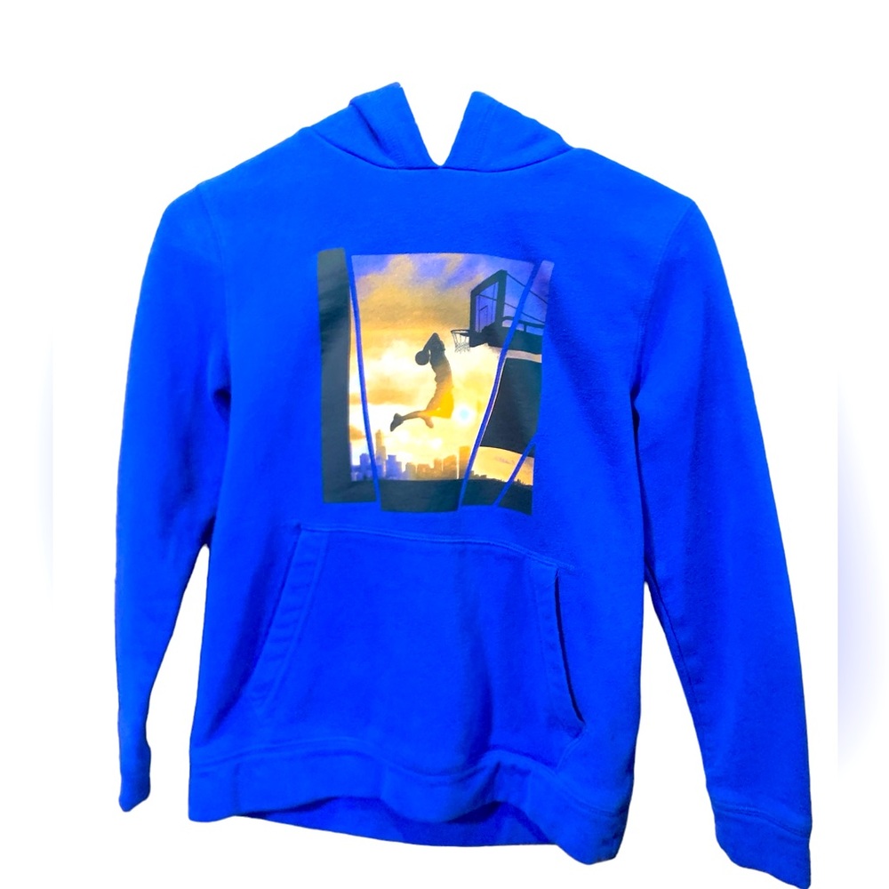 Kids blue graphic hoodie